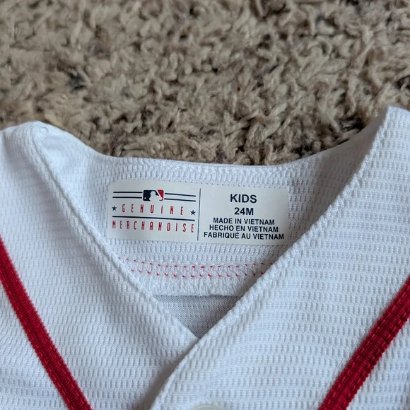 Majestic Red and White Boston Red Sox Jersey - Picture 5 of 5